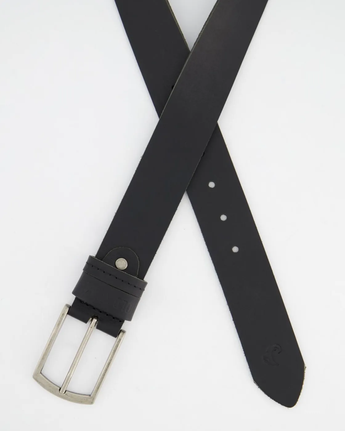 Men Old Khaki Belts>Cyprus Stud And Loop Detail Leather Belt