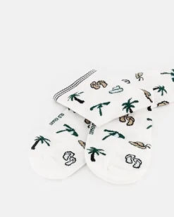 Men Old Khaki Socks & Underwear>Men'S Alvaro Island Outline Single Rib Sock