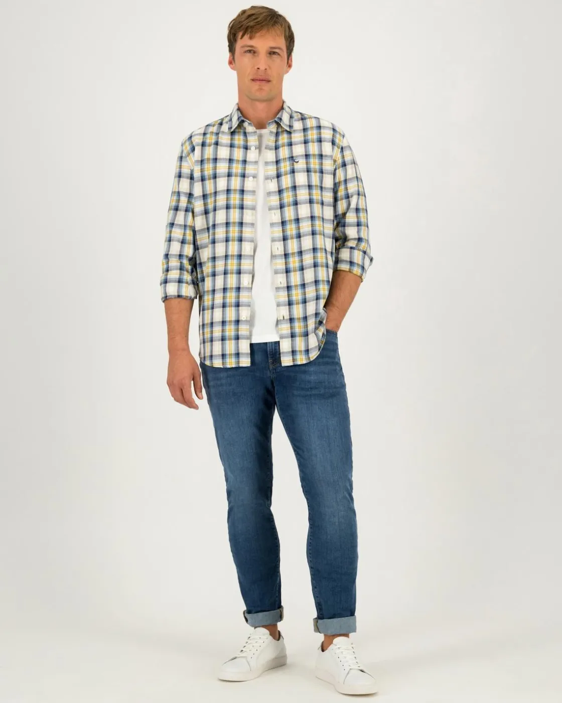 Men Old Khaki Shirts>Men'S Andrew Regular Fit Check Shirt