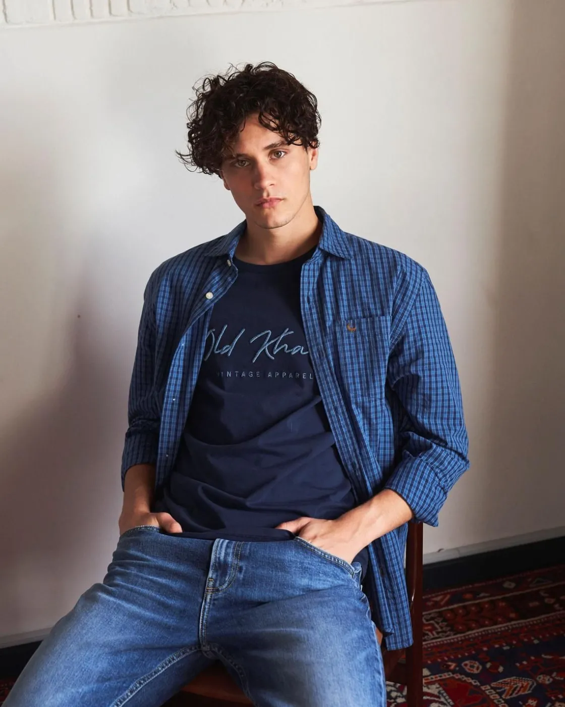 Men Old Khaki Shirts>Men'S Arc Gingham Check Regular Fit Shirt