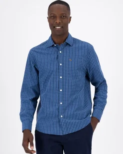 Men Old Khaki Shirts>Men'S Arc Gingham Check Regular Fit Shirt
