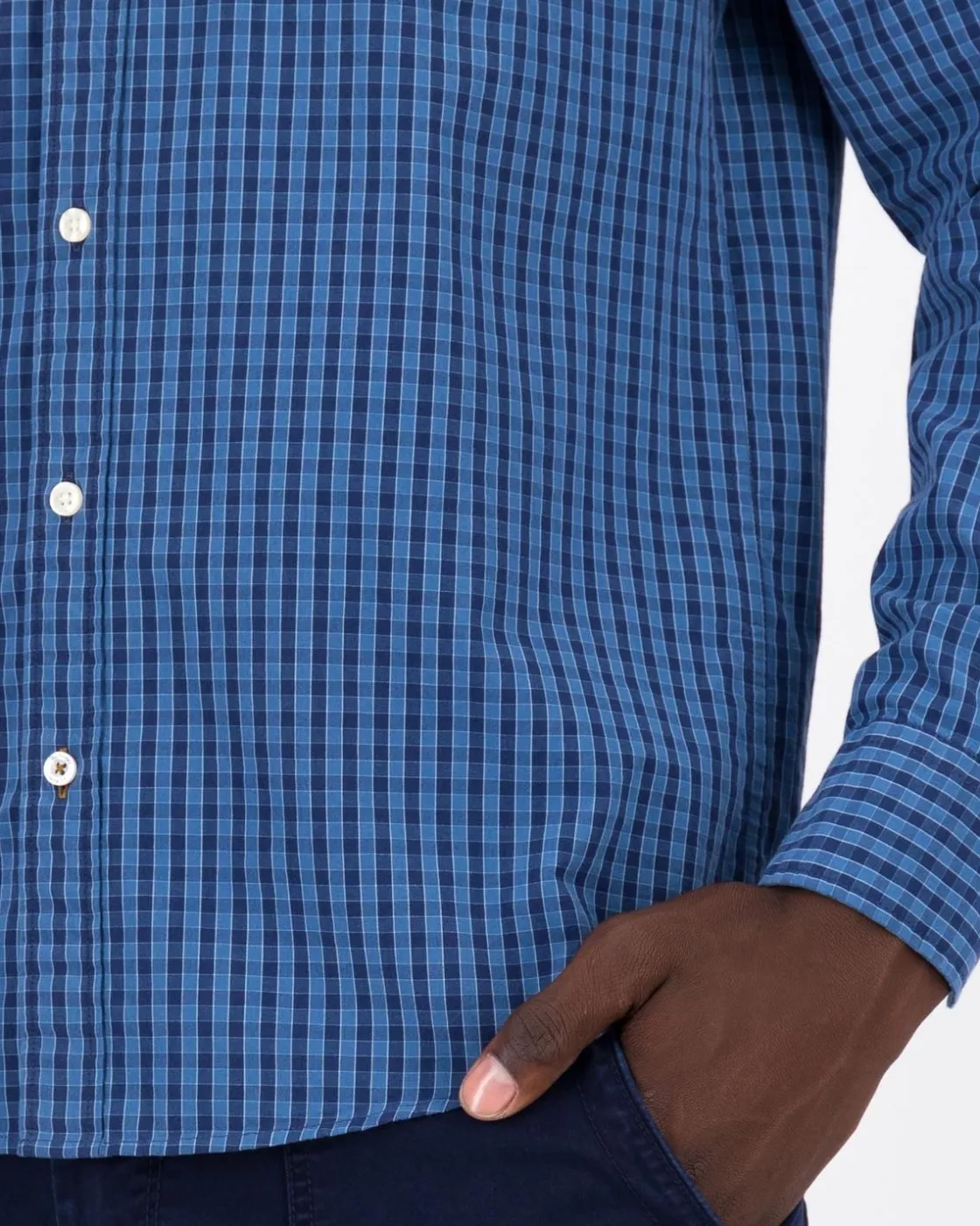 Men Old Khaki Shirts>Men'S Arc Gingham Check Regular Fit Shirt