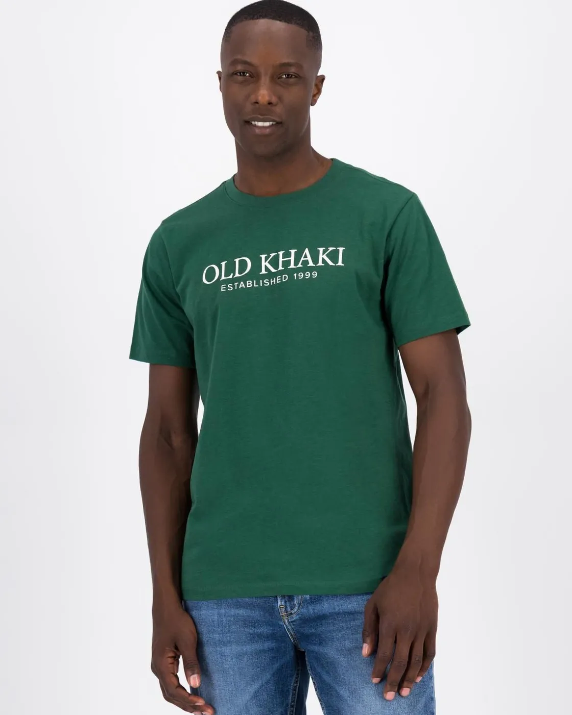 Men Old Khaki T-Shirts>Men'S Archie Slub Cotton Standard Fit T-Shirt