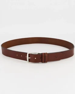 Men Old Khaki Belts>Men'S Benjamin Rolled Edge Leather Belt