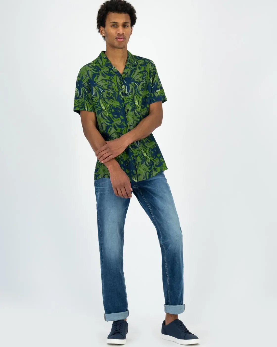 Men Old Khaki Shirts>Men'S Cedric Floral Shirt