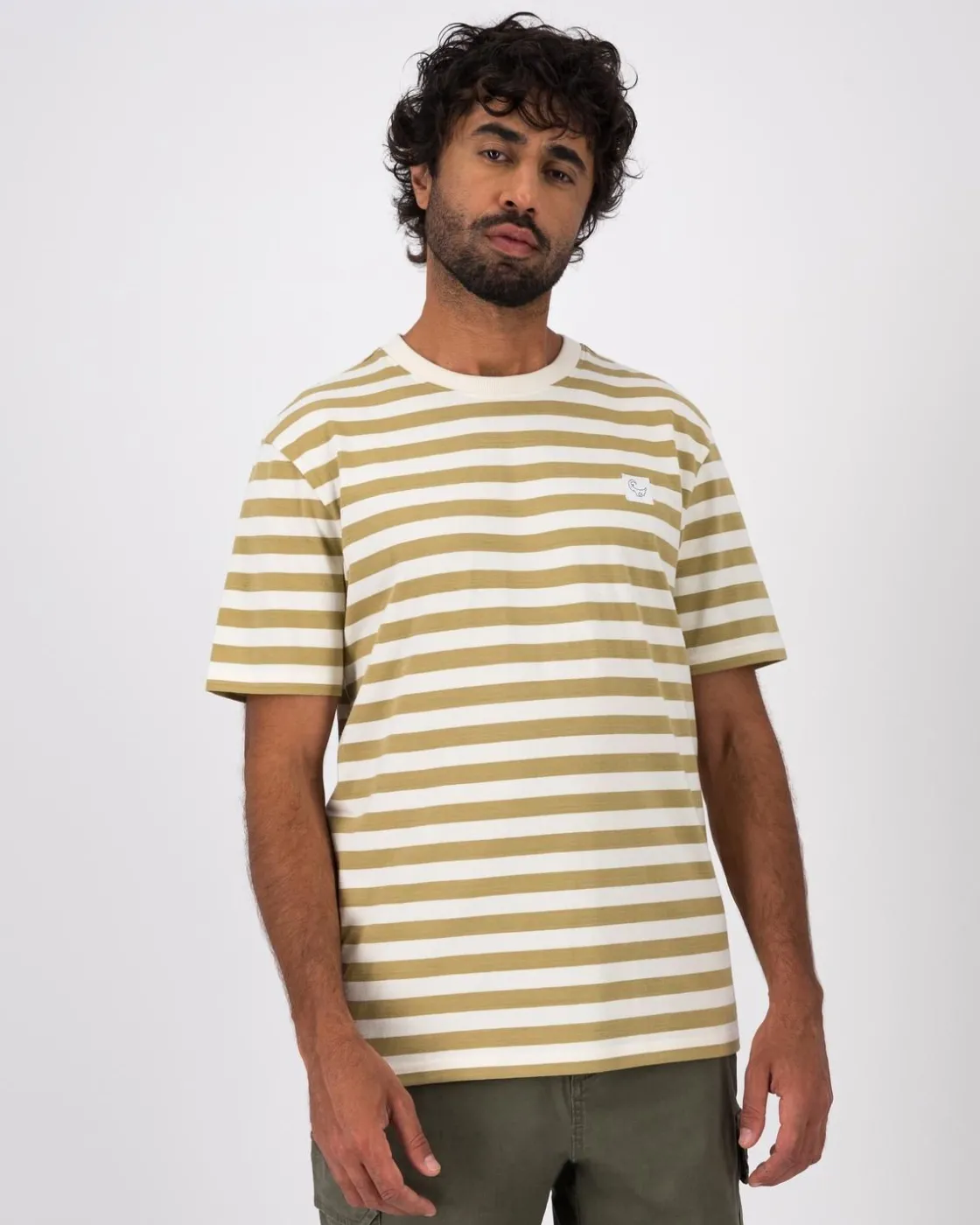 Men Old Khaki T-Shirts>Men'S Charlie Standard Fit Striped T-Shirt