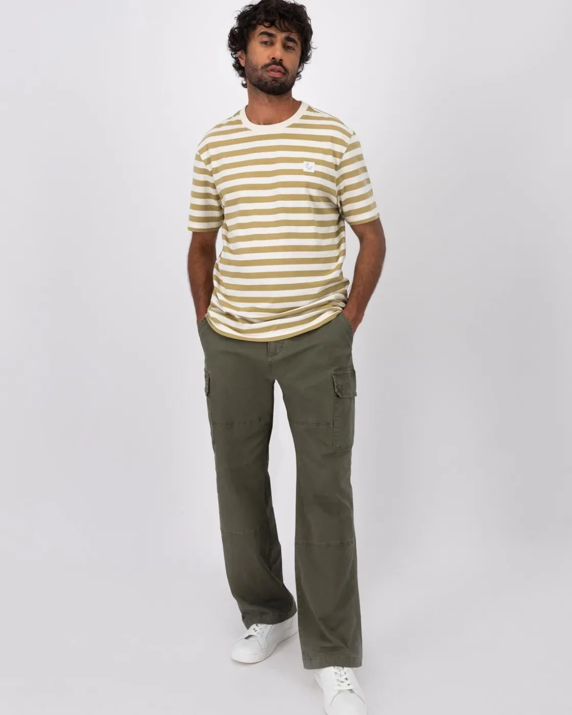 Men Old Khaki T-Shirts>Men'S Charlie Standard Fit Striped T-Shirt