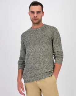 Men Old Khaki Knitwear>Men'S Crayson Textured Crew Neck Knit
