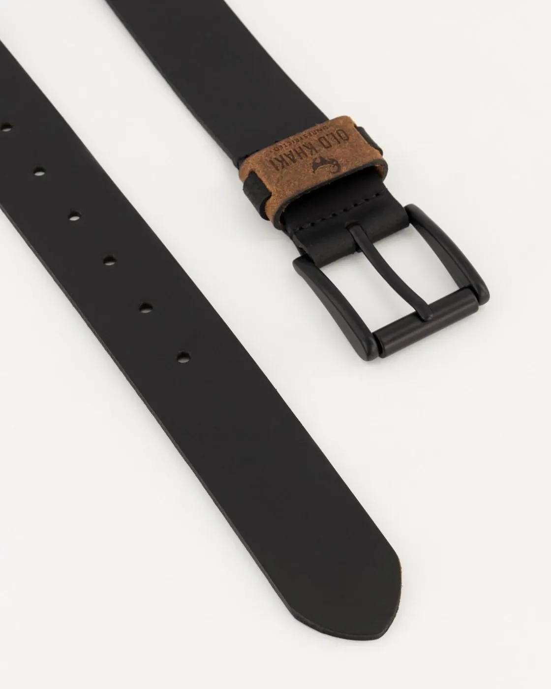 Men Old Khaki Belts>Men'S Davian Two-Tone Leather Belt