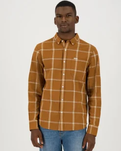 Men Old Khaki Shirts>Men'S Derek Textured Slim Fit Shirt