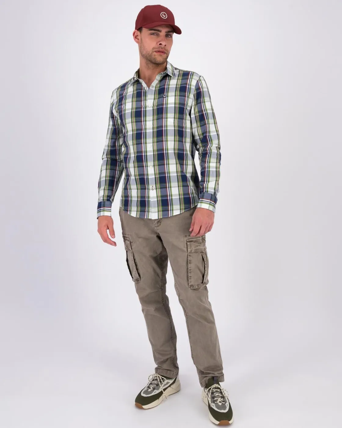 Men Old Khaki Shirts>Men'S Gino Check Slim Fit Shirt