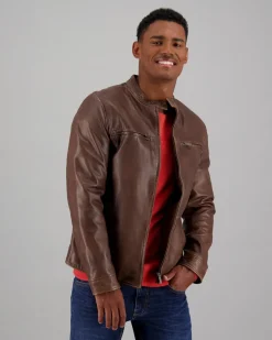 Men Old Khaki Jackets>Men'S Gino Leather Jacket