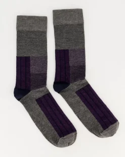 Men Old Khaki Socks & Underwear>Men'S Goran Blocked Stripe Socks