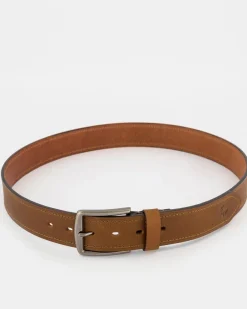 Men Old Khaki Belts>Men'S Grady Topstitch Rolled Edge Leather Belt