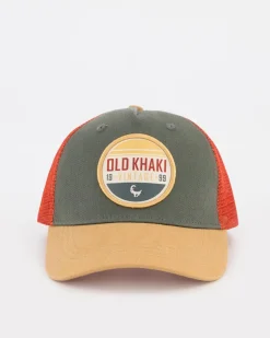 Men Old Khaki Headwear>Men'S Griffin Retro Badge Trucker Cap