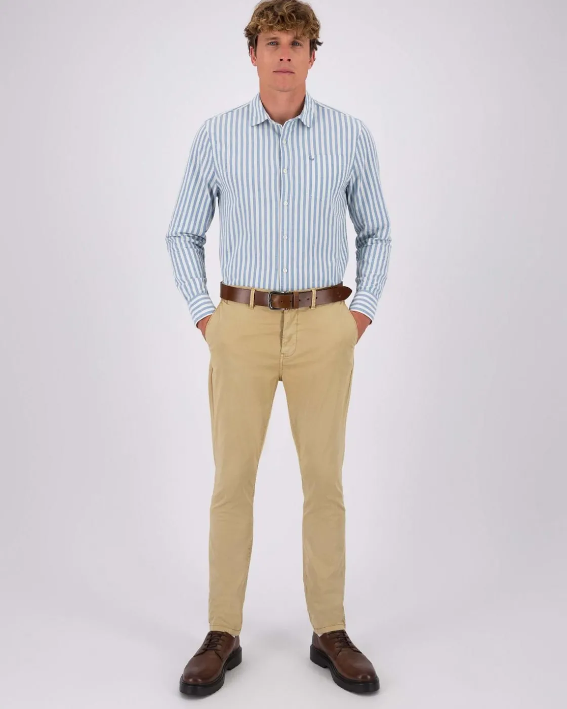 Men Old Khaki Shirts>Men'S Hayden Stripe Slim Fit Shirt