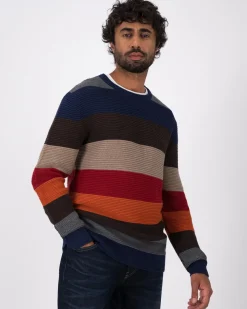 Men Old Khaki Knitwear>Men'S Jason Striped Crew Neck Knit