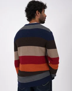 Men Old Khaki Knitwear>Men'S Jason Striped Crew Neck Knit