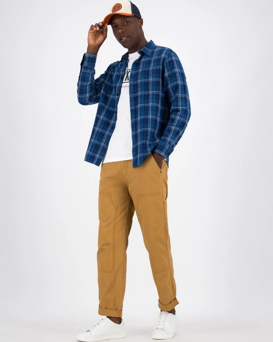 Men Old Khaki Shirts>Men'S Jean Check Shirt