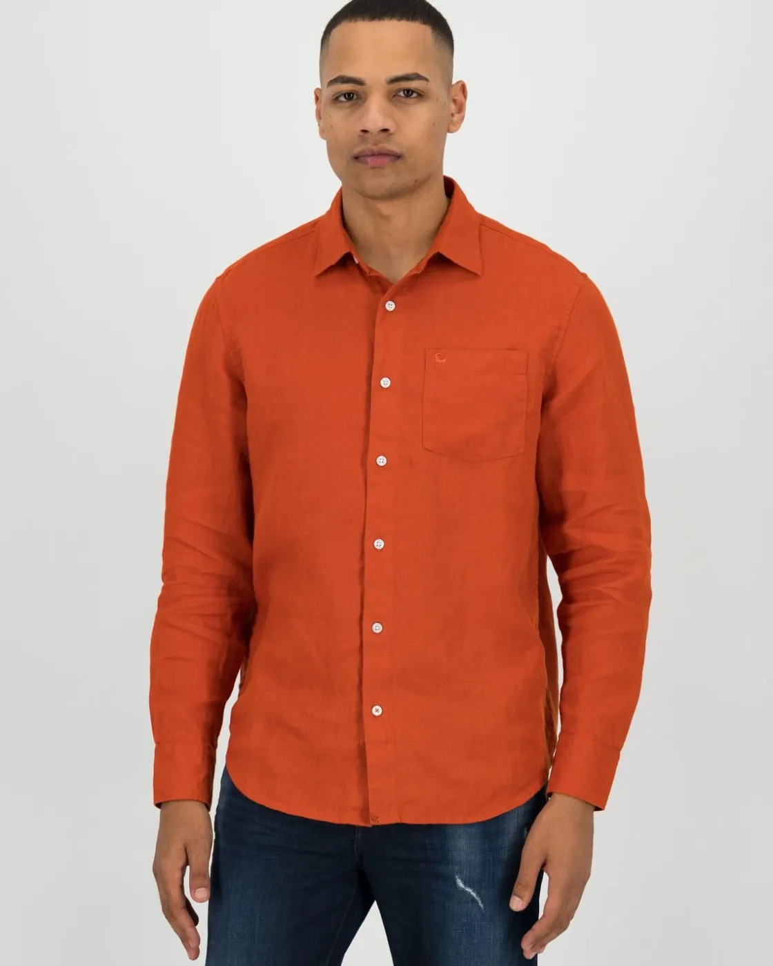 Men Old Khaki Shirts>Men'S Jesse Regular Fit Linen Shirt