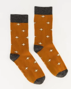 Men Old Khaki Socks & Underwear>Men'S Keith Cross Print Socks