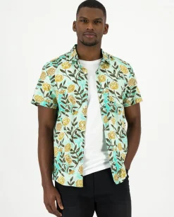 Men Old Khaki Shirts>Men'S Luther Slim Fit Floral Shirt
