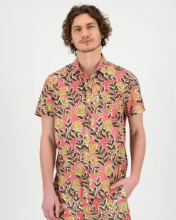 Men Old Khaki Shirts>Men'S Luther Slim Fit Floral Shirt