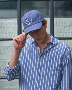Men Old Khaki Shirts>Men'S Matt Wide Slub Stripe Shirt