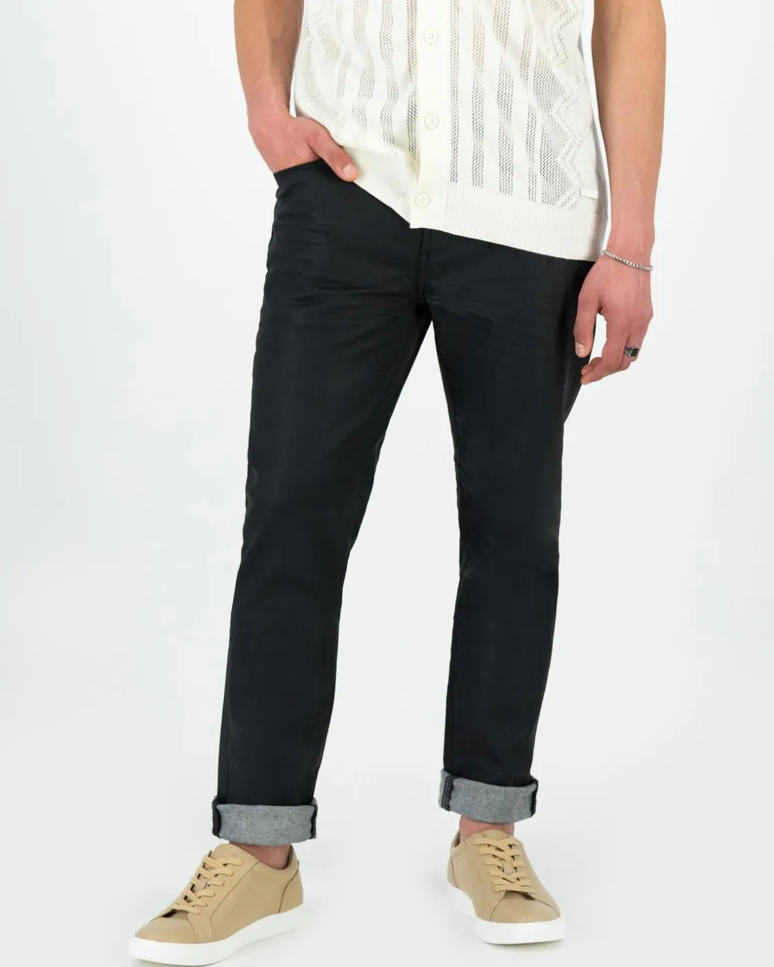 Men Old Khaki Denim>Men'S Mayson Coated Slim Denim