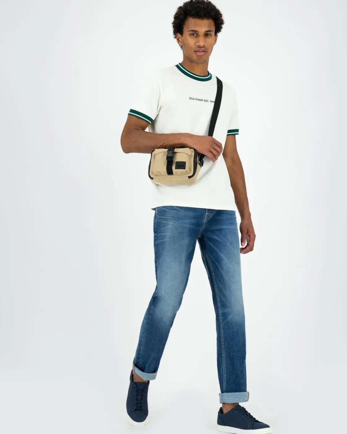 Men Old Khaki T-Shirts>Men'S Parker Relaxed Fit Pique T-Shirt