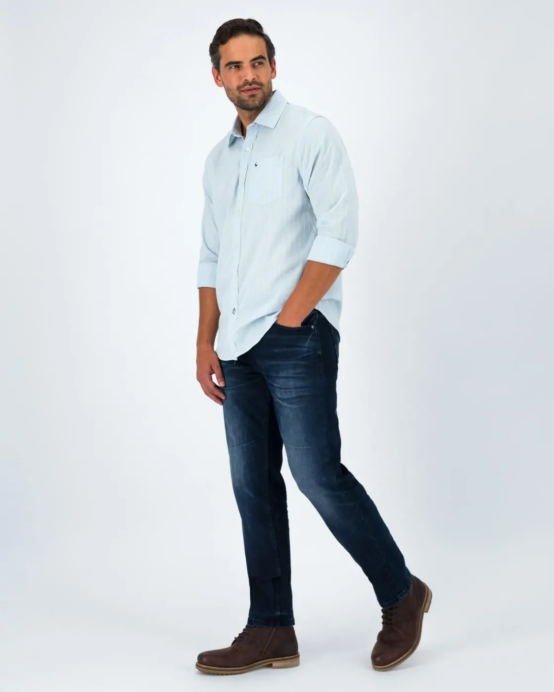 Men Old Khaki Shirts>Men'S Perry Fine Stripe Shirt