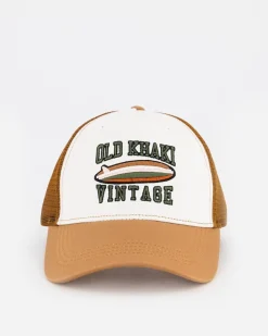 Men Old Khaki Headwear>Men'S Riggs Branded Trucker Cap