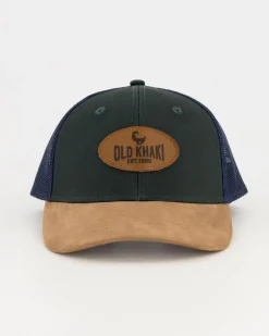 Men Old Khaki Headwear>Men'S Rio Badge Trucker Cap