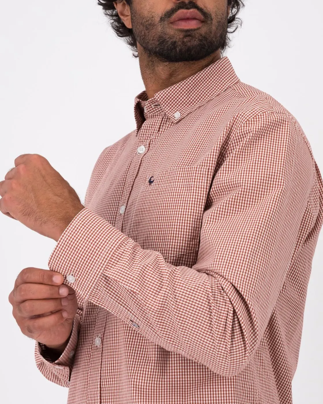 Men Old Khaki Shirts>Men'S Roger Gingham Regular Fit Shirt