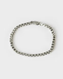 Men Old Khaki Jewellery>Men'S Stainless Steel Rounded Chain Bracelet