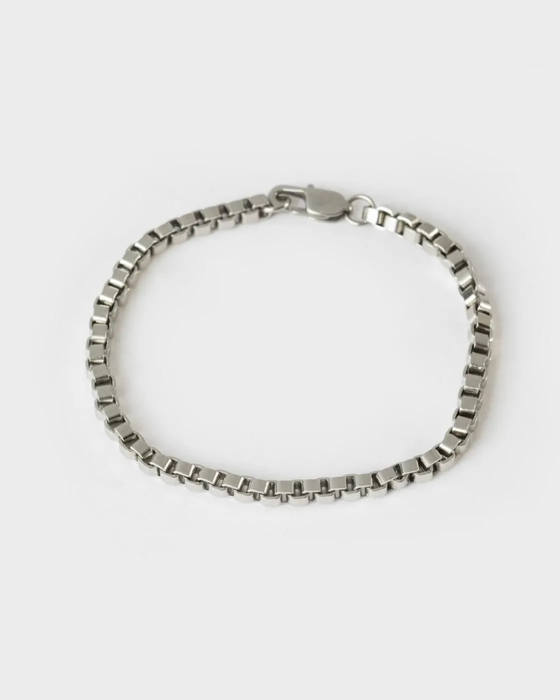 Men Old Khaki Jewellery>Men'S Stainless Steel Rounded Chain Bracelet