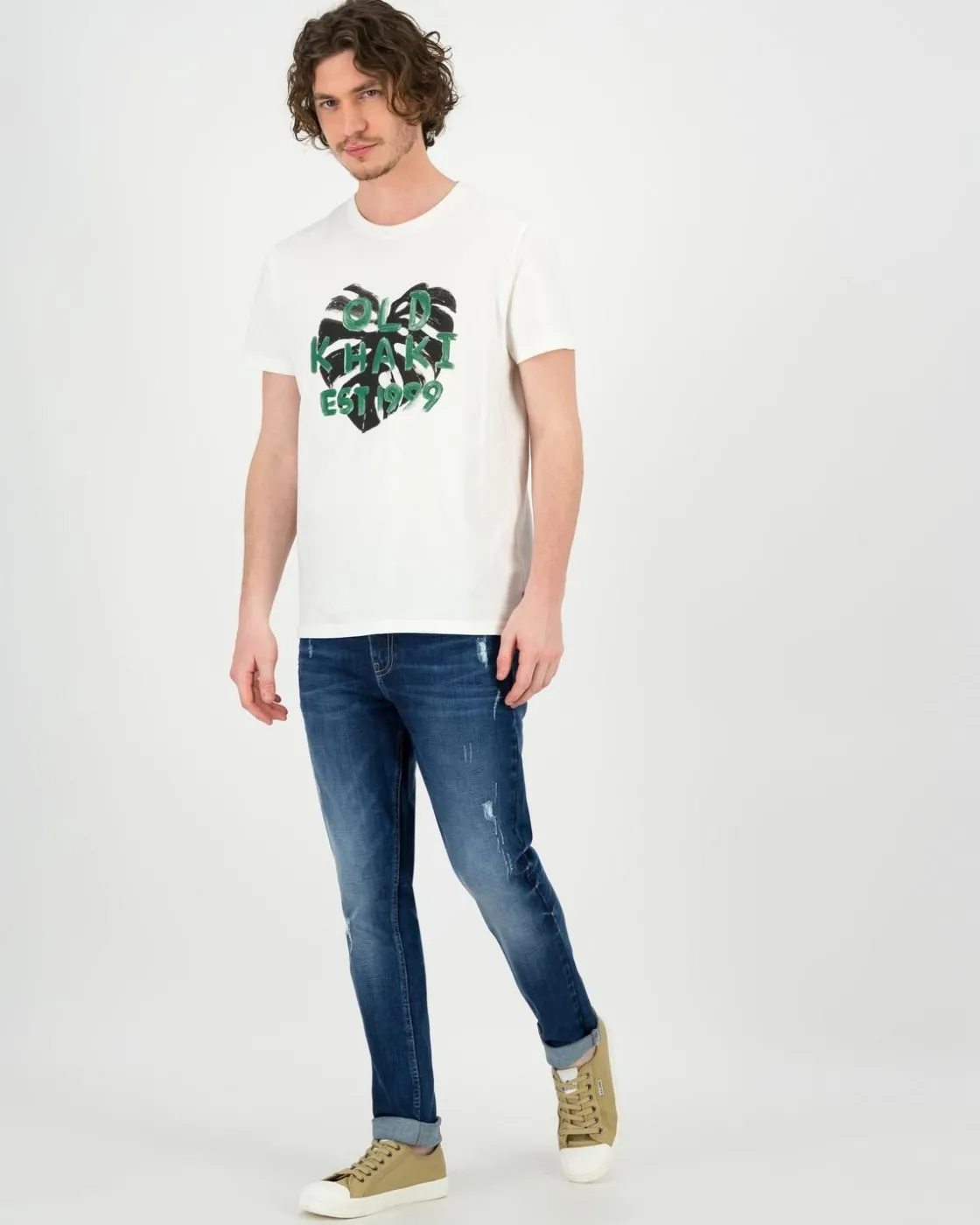 Men Old Khaki T-Shirts>Men'S Teddy Standard Fit Hero T-Shirt