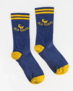 Men Old Khaki Socks & Underwear>Men'S Trenton Stripe Ribbed Collegiate Socks