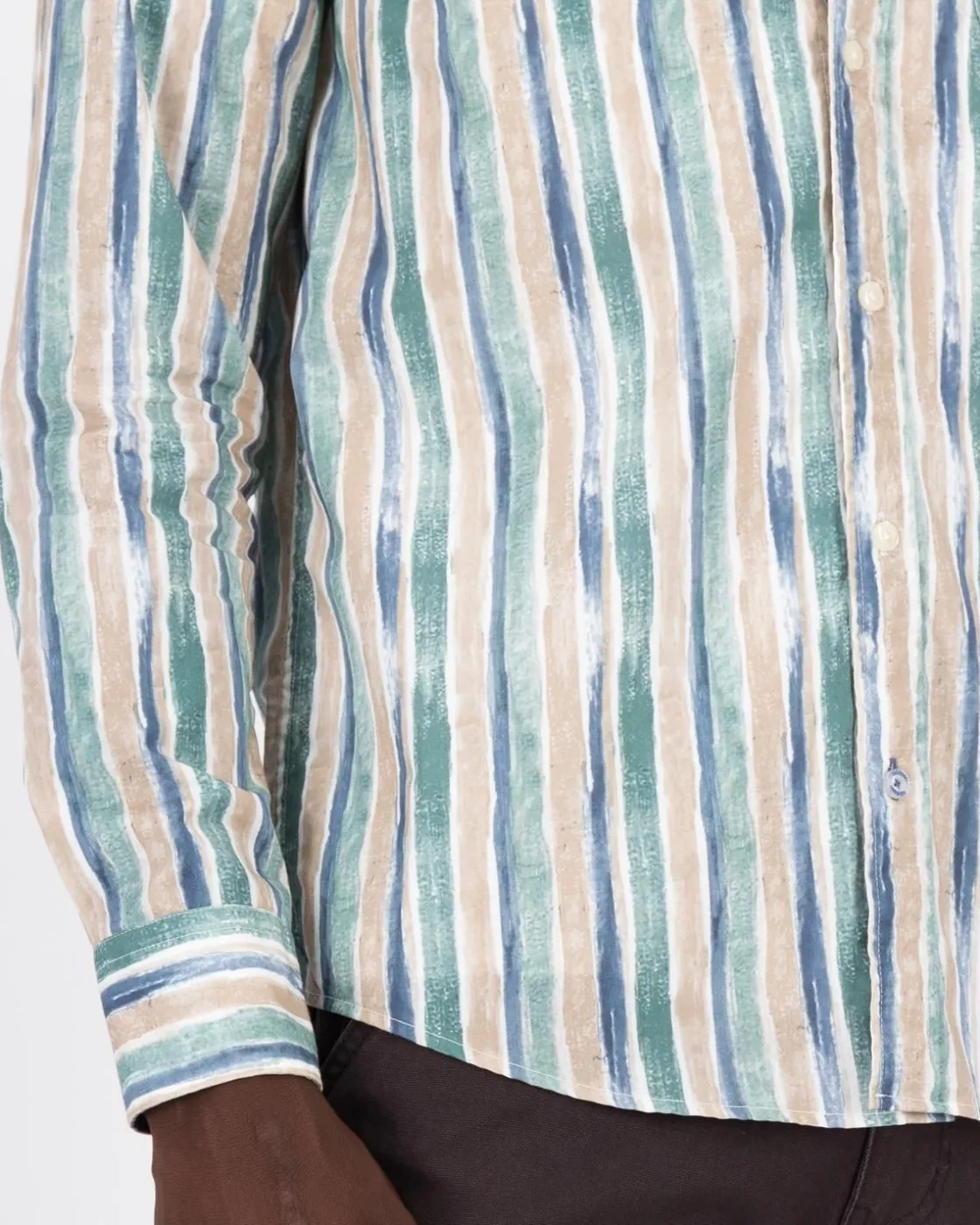 Men Old Khaki Shirts>Men'S Vincent Wide Stripe Regular Fit Shirt