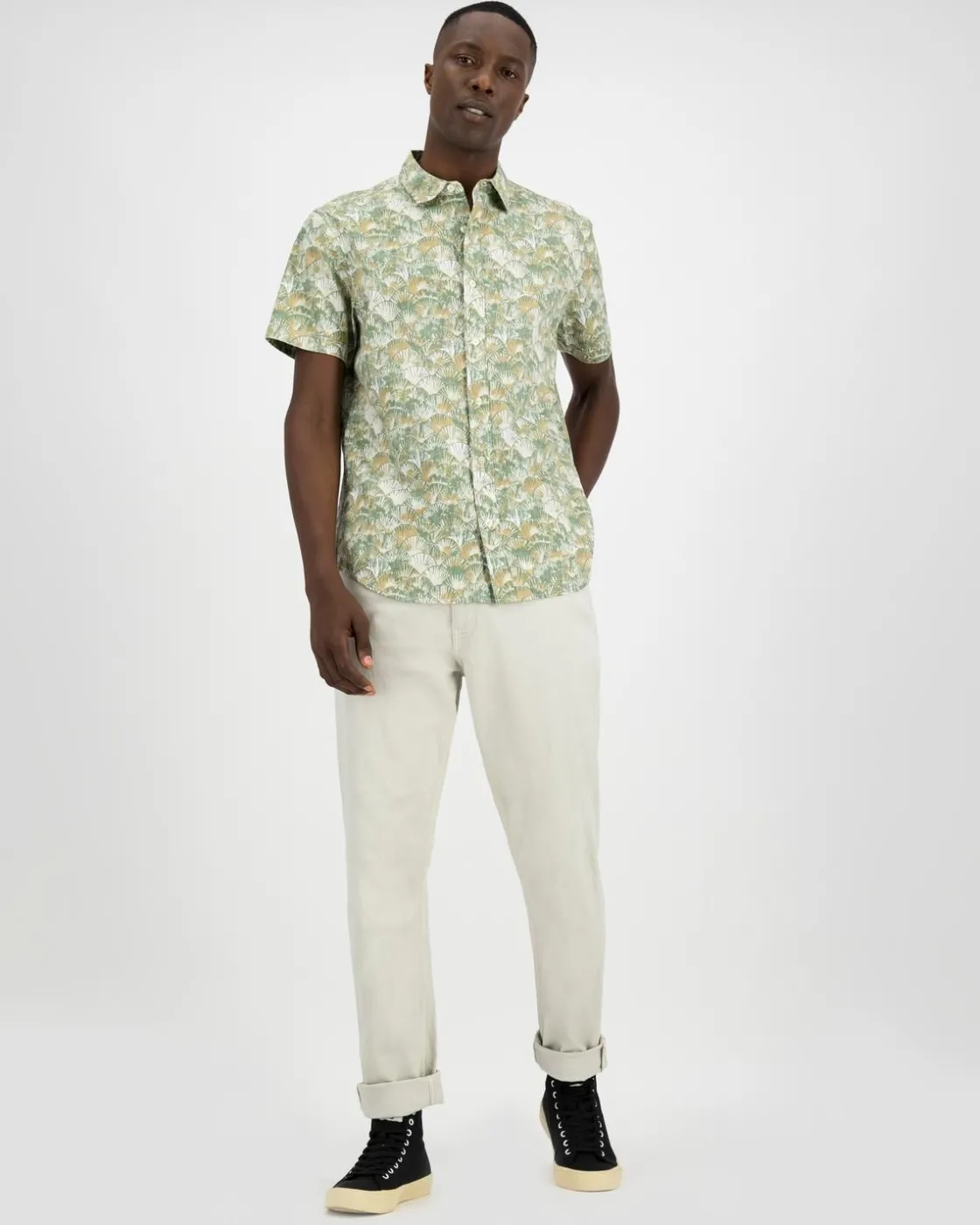 Men Old Khaki Shirts>Men'S Wane Regular Fit Shirt
