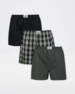 Men Old Khaki Socks & Underwear>Men'S Woven Boxers 3-Pack