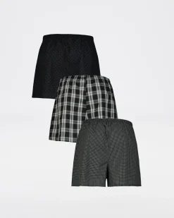 Men Old Khaki Socks & Underwear>Men'S Woven Boxers 3-Pack