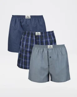 Men Old Khaki Socks & Underwear>Men'S Woven Boxers 3-Pack