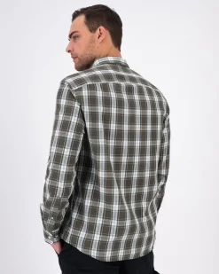 Men Old Khaki Shirts>Men'S Zain Check Slim Fit Shirt