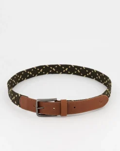 Men Old Khaki Belts>Men'S Zane Canvas Rope & Leather Belt