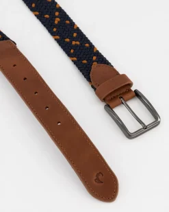 Men Old Khaki Belts>Men'S Zane Canvas Rope & Leather Belt
