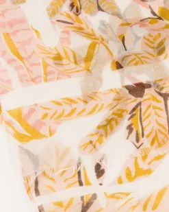 Women Old Khaki Scarves & Kimonos>Parita Scattered Foliage Print Scarf