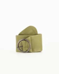 Women Old Khaki Belts>Phoebe Wide Leather Waist Belt