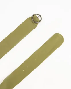 Women Old Khaki Belts>Phoebe Wide Leather Waist Belt
