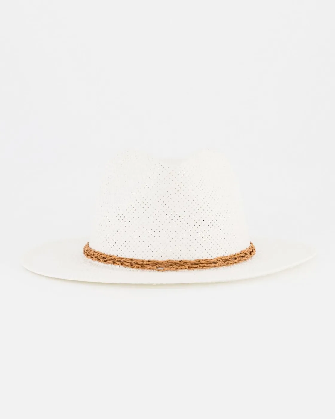 Women Old Khaki Beanies, Hats & Caps>Sora Straw Braid Trim Fedora